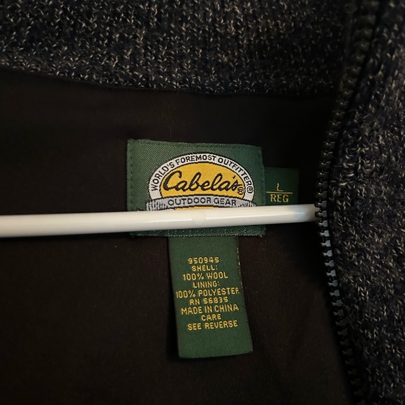 Cabela’s Men’s Gray Wool Wind Shear Pullover Sweater Size Large - Picture 4 of 4